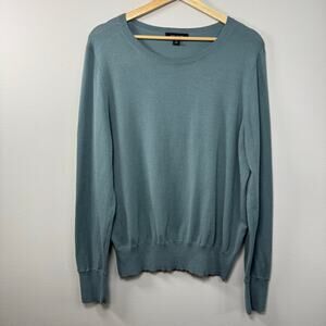 Ann Taylor Blue Crewneck Sweater Size XL Casual Office Minimalist Old Money